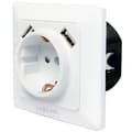 Miniatyrbild 3 av 8: LogiLink Vägguttag 230V med 2xUSB 2,1A