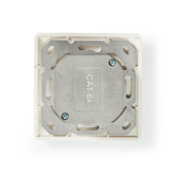 Nedis Nettverksveggboks | I veggen | 2-Port port(s) | CAT6a | Rett | Hunn | Gull belagt | PVC | Hvit | Konvolutt
