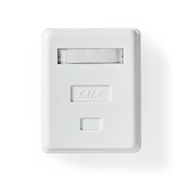 Nedis Nettverksveggboks | På veggen | 1-Port port(s) | STP CAT6 | Rett | Hunn | Gull belagt | PVC | Hvit | Konvolutt