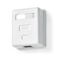 Miniatyrbilde 6 av 9: Nedis Nettverksveggboks | På veggen | 1-Port port(s) | STP CAT6 | Rett | Hunn | Gull belagt | PVC | Hvit | Konvolutt