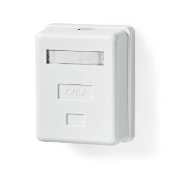 Nedis Nettverksveggboks | På veggen | 1-Port port(s) | STP CAT6 | Rett | Hunn | Gull belagt | PVC | Hvit | Konvolutt