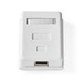 Miniatyrbilde 2 av 9: Nedis Nettverksveggboks | På veggen | 1-Port port(s) | STP CAT6 | Rett | Hunn | Gull belagt | PVC | Hvit | Konvolutt