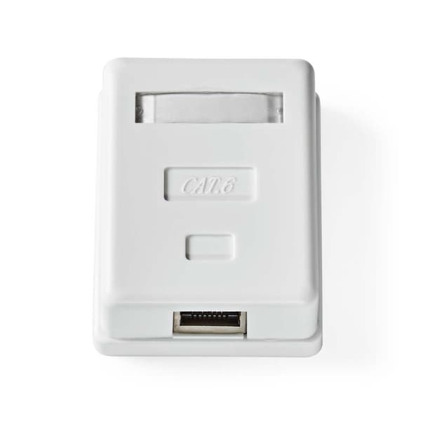 Nedis Nettverksveggboks | På veggen | 1-Port port(s) | STP CAT6 | Rett | Hunn | Gull belagt | PVC | Hvit | Konvolutt