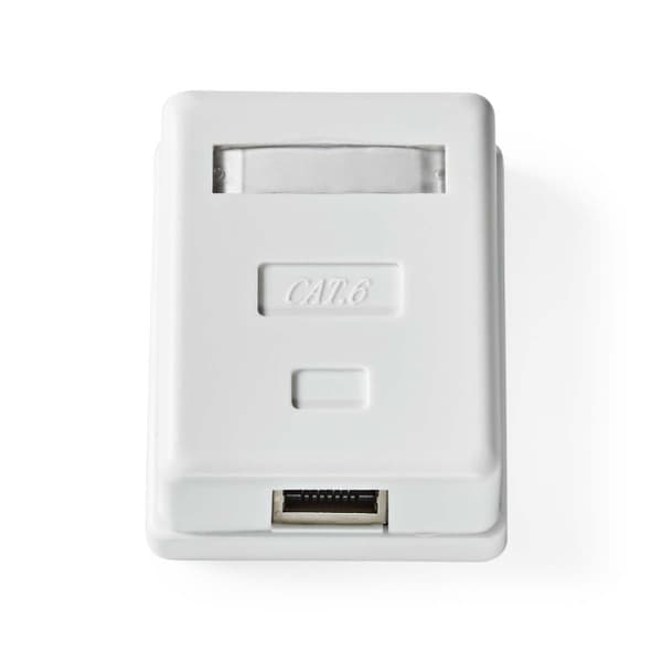 Nedis Nettverksveggboks | På veggen | 1-Port port(s) | STP CAT6 | Rett | Hunn | Gull belagt | PVC | Hvit | Konvolutt