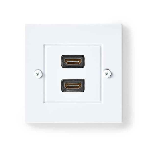 Nedis HDMI™ Veggboks | 2x HDMI™ Female | 4K@60Hz | HDMI™ Output | Sort | 18 Gbps | Gull belagt | Konvolutt