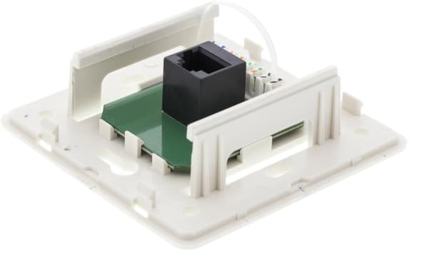 DELTACO Vægudtag udenpåliggende UTP 1XRJ45, Cat6 hvid