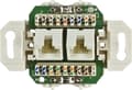 Miniatyrbilde 4 av 5: DELTACO uskjermet vegguttak, innfeldt, 2xRJ45, Cat6, hvit