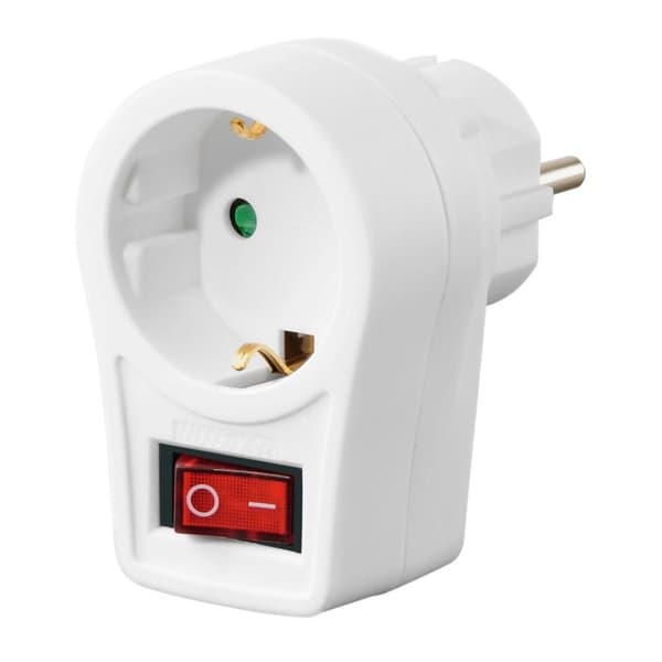 Hama Stikkontakt Adapter Jordet Stikkontakt Hvid