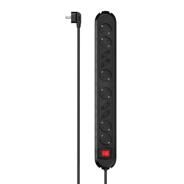 Hama Socket 10-suuntainen kytkin Seinäasennettu 1,5 M musta