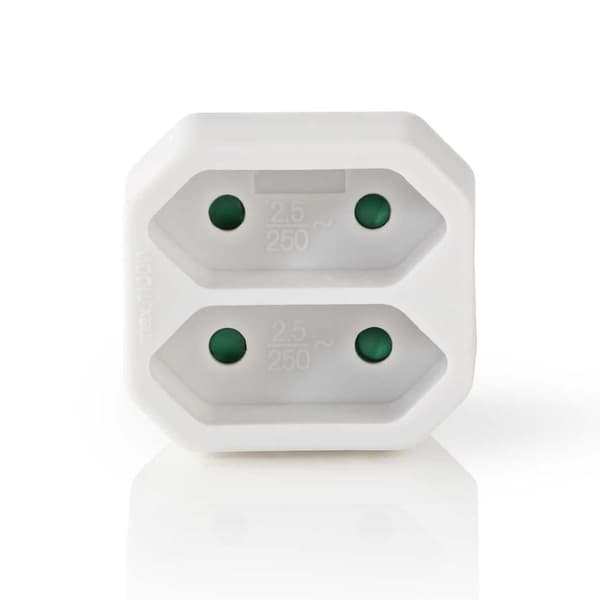 Nedis PSSPL200C1WT Socket Splitter 2-vejs Euro Socket Hvid