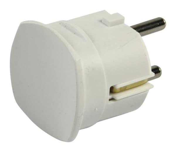 Hq El-st005 Schuko Stik med Sideudtag Hvid