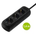 Pikkukuva 2 / 3: Hama Socket 3-tie musta per 10 kpl