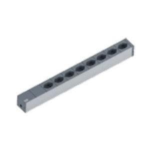 Bachmann IT PDU Basic - forlængerledning (rack - monteres) - AC 230 V - udgangsstik: 8 - 1U - 48,3 cm (19") - 2,0 m - Schweiz - sort (800.1259)