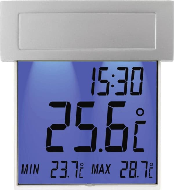 TFA Dostmann Vision Solar digitalt vinduestermometer, 30.1035, stort display med udetemperatur (30.1035)