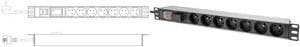 DIGITUS - Strømfordelingsenhed (rack - monteres) - AC 230V - Indgang, indgang CEE 7/7 - Udgangsstik: 7 (CEE 7/5) - 1U - 48,3 cm (19") - 2,0 m ledning