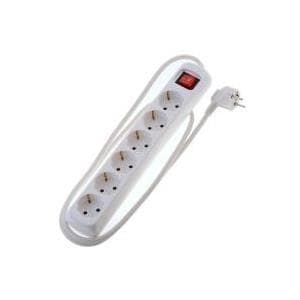Brennenstuhl stikdåse 6-vejs med afbryder, hvid 1,4 m kabel (1550620416)