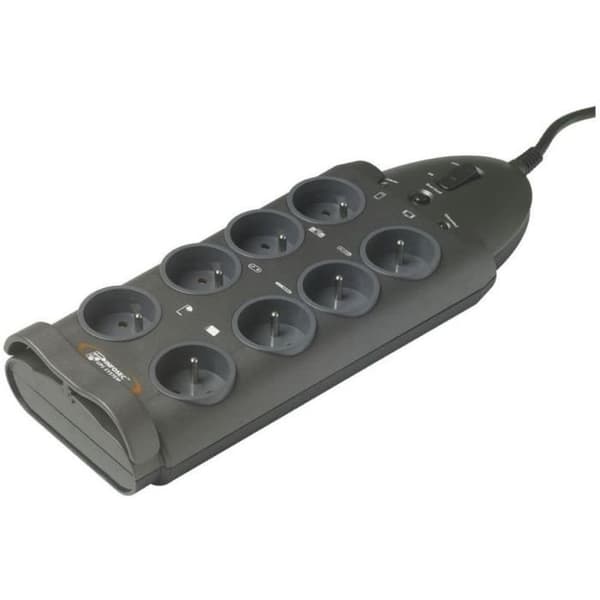 Infosec - S8 - Parasurtenseur 8 Sockets FR - 2 års garanti