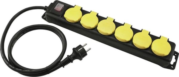 EUROLITE fatningsliste 6-vejs IP44 sw 10m (30240158)