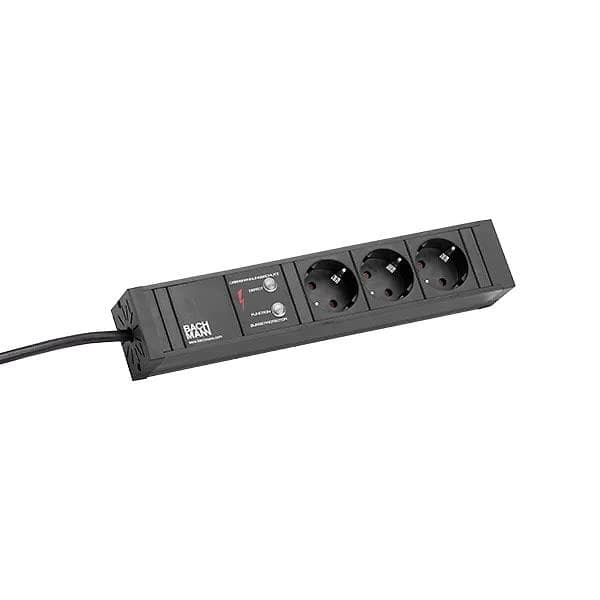 Bachmann CONNECT LINE - strømfordelingsenhed - udgangsstik: 3 - 2 m - sort