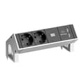 Pikkukuva 1 / 3: Bachmann DESK 2 - jatkojohto - tulo, tulo GST18 - lähtöliitännät: 2 (2 x USB, 2 x jännite) - 20 cm johto - Saksa - valkoinen (902.319)