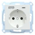 Pikkukuva 2 / 6: Merten Schuko -liitäntä USB-laturilla MEG2367-0325 (MEG2367-0325)