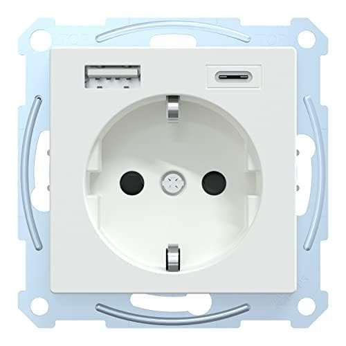 Merten Schuko -liitäntä USB-laturilla MEG2367-0325 (MEG2367-0325)