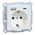 Pikkukuva 1 / 6: Merten Schuko -liitäntä USB-laturilla MEG2367-0325 (MEG2367-0325)