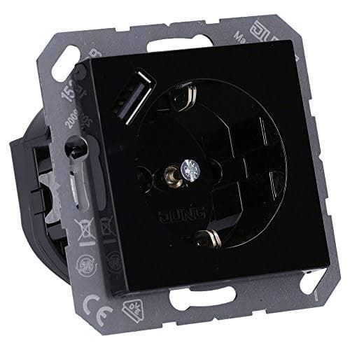 Jung SCHUKO -liitäntä USB-tyypin A kanssa A1520-18ASWM (A1520-18ASWM)