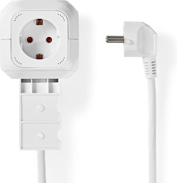 Nedis forlængerstik - 4-vejs - 1,50 m - 3680 W - 16 A (EXSOC415UFWT)