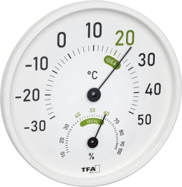 TFA Dostmann Termo- og hygrometer Hvid