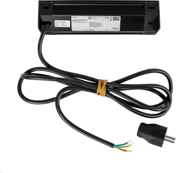 Casia 2 kulmaliitin musta, 2 pistorasiaa ja USB-laturit