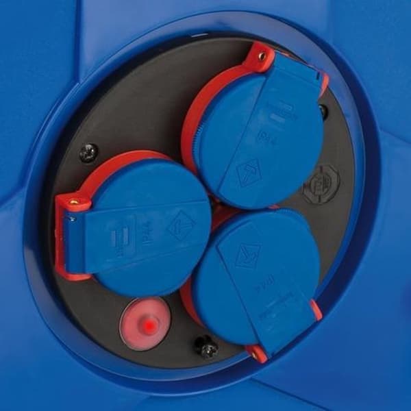 Brennerstuhl Garant IP44 kabelupprullare, 50m - specialplast (kortvarig utomhusanvändning) - MADE IN GERMANY - blå