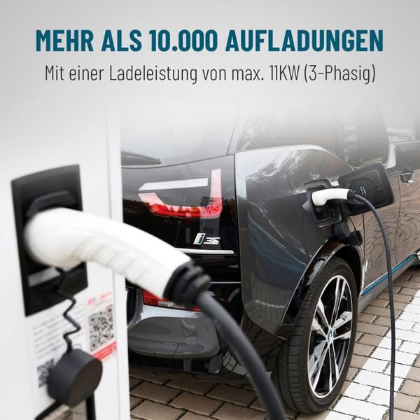 Fronius - 4 240 180 - eMobility Latauskaapeli - 5 metriä - Tyyppi 2 - 11 kW - Musta/Valkoinen
