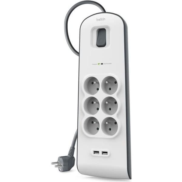 Belkin överspänningsskyddsremsa 6 uttag BSV604ca2M