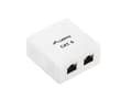 Miniatyrbilde 3 av 3: Gniazdo natynkowe 2x RJ45 Kat.6 białe ekranowane