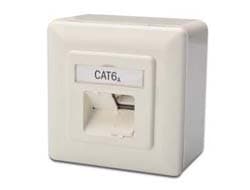 Gniazdo natynkowe kat.6A 2xRJ45 Ekranowane Vit