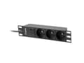 Pikkukuva 1 / 4: LANBERG 10" RACK-VIRTALISTA (1U, 16A, 3X 230V PL)