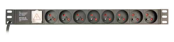 Gembird EG-PDU-014-FC14 strømfordelingsenhed (PDU) 8 stikkontakter 1U sort