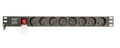Miniatyrbillede 2 af 10: Gembird EG-PDU-014-FC14 strømfordelingsenhed (PDU) 8 stikkontakter 1U sort