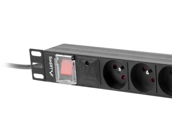 LANBERG POWER STRIP PDU RACK 19" (1U, 16A, 7X Shuko, 2m)