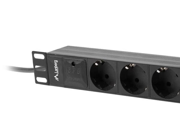 LANBERG POWER STRIP 10" RACK (1U, 16A, 3X SHUKO)