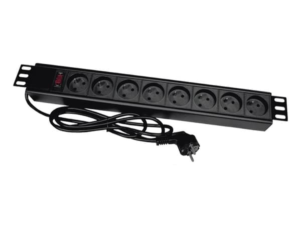 Alantec PZ081U3M strømforlænger 3 m 8 AC stikkontakt(er) Indendørs Sort