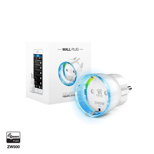 Fibaro FIBEFGWPF-102-5 strømstikadapter Type F Hvid