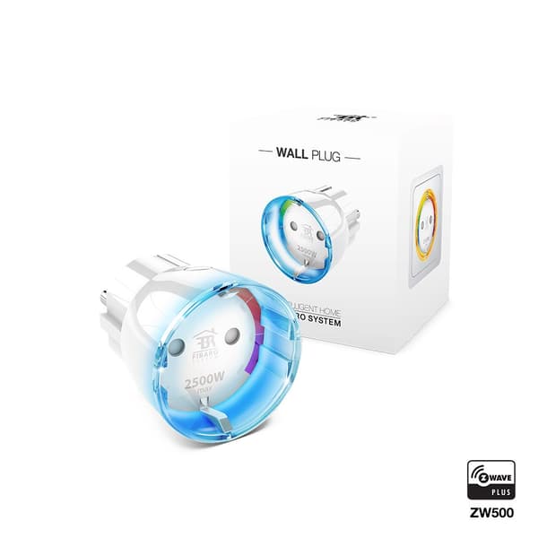 Fibaro FIBEFGWPF-102-5 strømstikadapter Type F Hvid