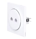 Miniatyrbillede 4 af 4: Fibaro Walli N stikkontakt 2 x RJ-45 Hvid