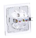 Miniatyrbillede 2 af 4: Fibaro Walli N stikkontakt 2 x RJ-45 Hvid
