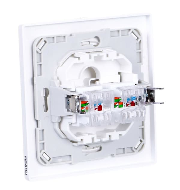 Fibaro Walli N stikkontakt 2 x RJ-45 Hvid