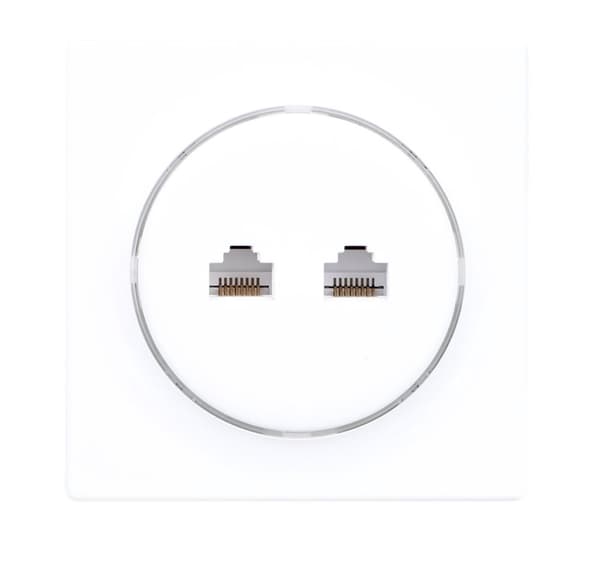 Fibaro Walli N stikkontakt 2 x RJ-45 Hvid Hvid