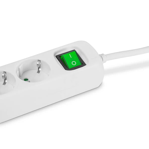Stikdåse 6-vejs Switch Hvid 1,4 m