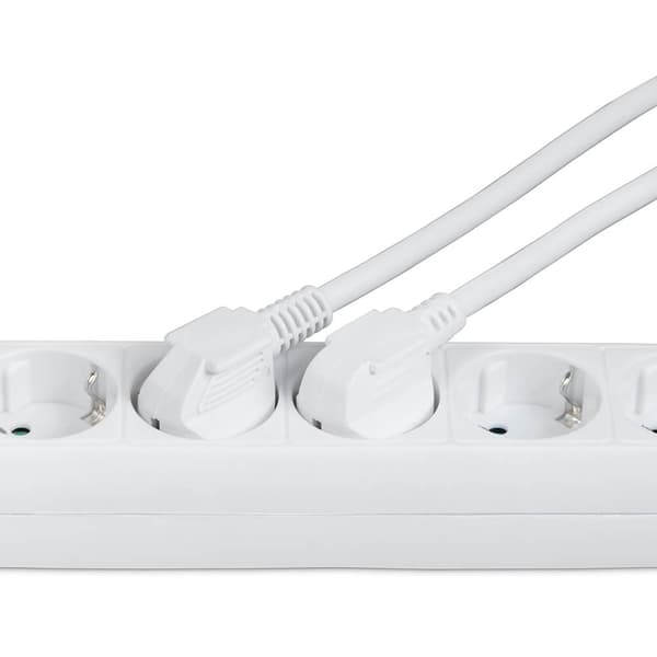 Stikdåse 6-vejs Switch Hvid 1,4 m